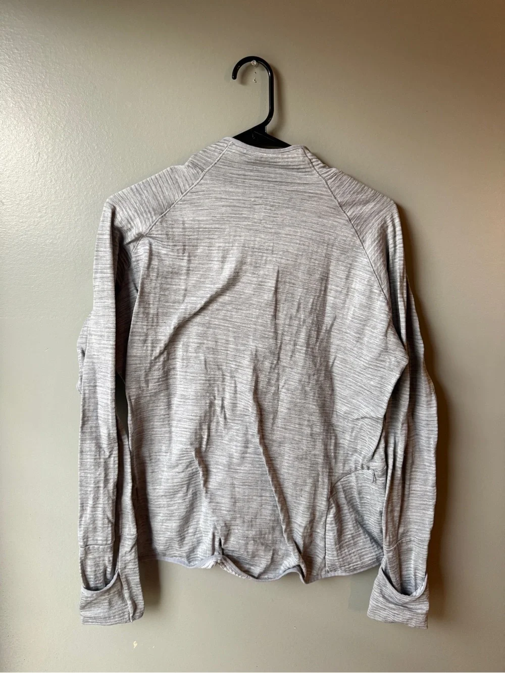 Nike Dri-FIT Women’s Gray Heather Quarter Zip Running Pullover